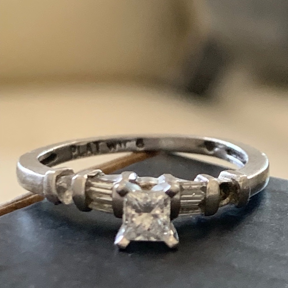 Platinum diamond engagement ring